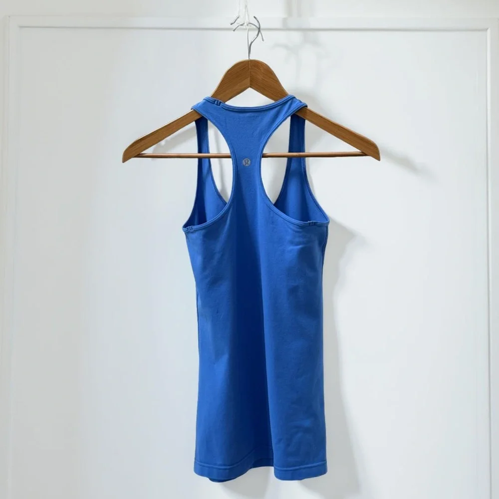 Women’s Lululemon High Fitness Stretchy Racerback Tank Top! Blue! Large! - Picture 5 of 5